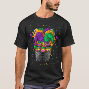 Camiseta Llama Mardi Gras Carnaval de animales Jester Festi