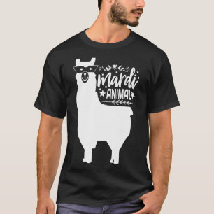 Camiseta Llama Mardi Gras Mardi Animal Funny Alpaca Carniva