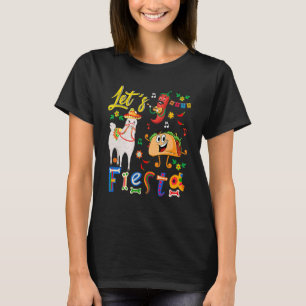 Camiseta Llama mexicana fiesta con Sombrero Taco Chili Sing