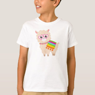 Camiseta Llama mexicana, llamada cuta, alpaca cuta, gafas