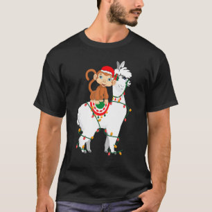 Camiseta Llama mona enciende a Navidades de Santa Pajama