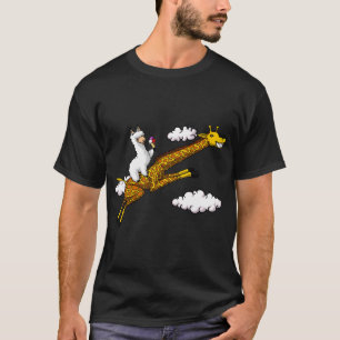 Camiseta Llama montando jirafa