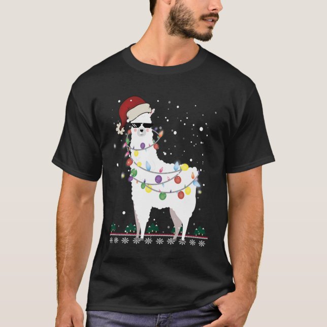 Camiseta Llama navidad - Alpaca Christmas Tree Classic T- (Anverso)