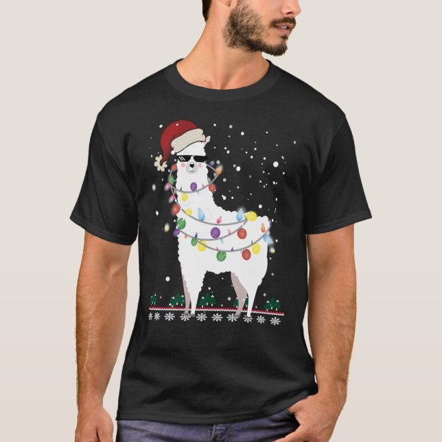 Camiseta Llama navidad - Alpaca Christmas Tree Classic T- (Anverso)