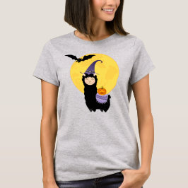 Camiseta Llama negra de Halloween