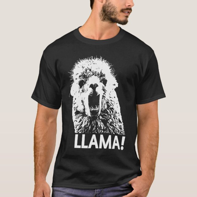 Camiseta Llama no dramática alpaca (Anverso)