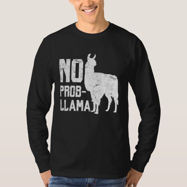 Camiseta Llama No Prob Llama Tee Animal Alpaca (Anverso)