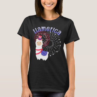 Camiseta Llama norteamericana 4 de julio