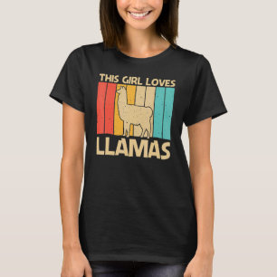 Camiseta Llama para Chicas mujeres llaman animal de granja 