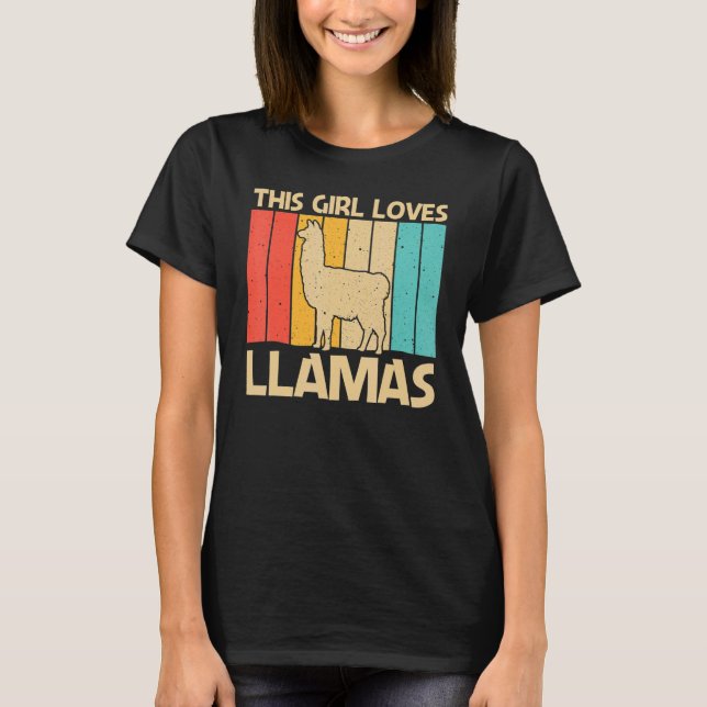 Camiseta Llama para Chicas mujeres llaman animal de granja  (Anverso)