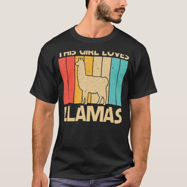 Camiseta Llama para Chicas mujeres llaman animal de granja  (Anverso)