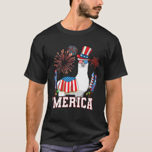 Camiseta Llama Patriótica Merica Graciosa 4 de julio de fue
