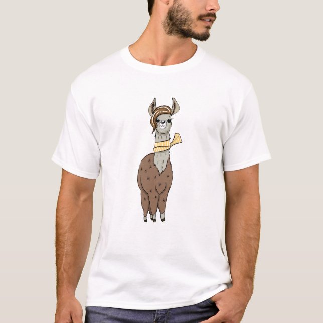 Camiseta Llama Personalizado de moda - Elegante (Anverso)