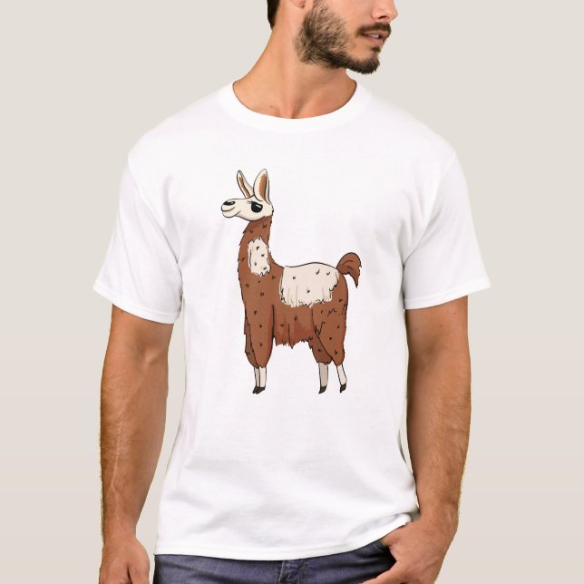 Camiseta Llama Personalizado dramática - Animal divertido m (Anverso)