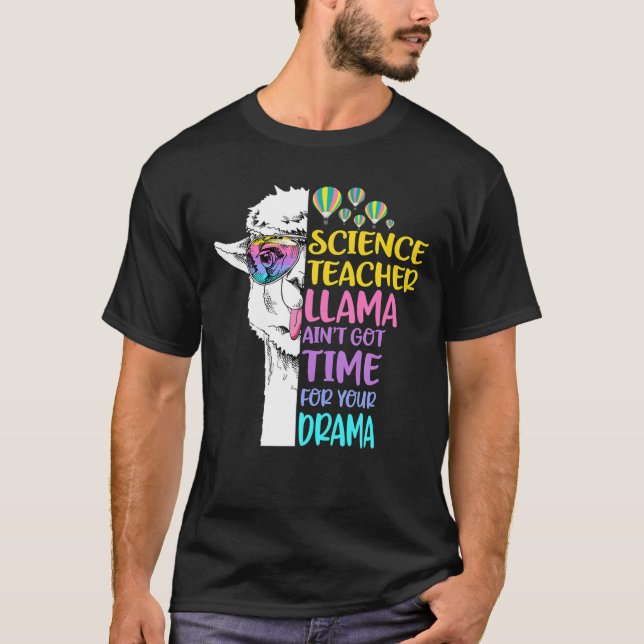 Camiseta Llama profesor de ciencia (Anverso)