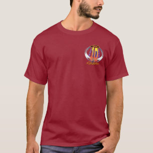 Camiseta llama real rasgada 10yr Divco LineArt-2sides-dark