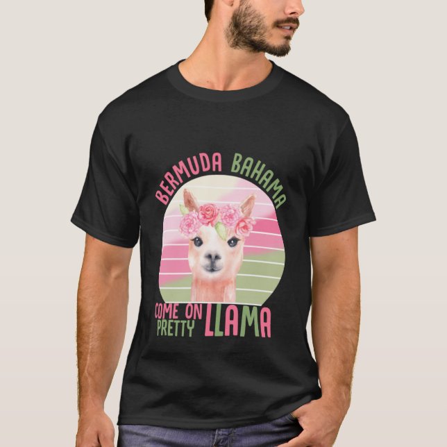 Camiseta Llama Retro Lindo (Anverso)