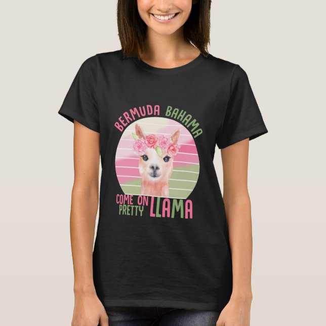 Camiseta Llama Retro Lindo (Anverso)
