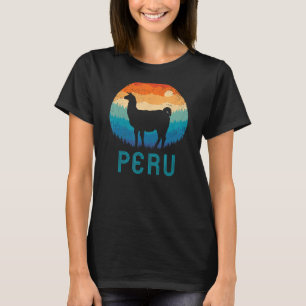 Camiseta Llama retro Machu Picchu Perú Vintage Alpaca Nazca