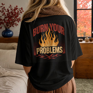 Camiseta Llama Retro Quema Tus Problemas