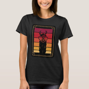 Camiseta Llama Retro Tarot Card Adivino Oculto Místico