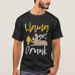 Camiseta Llama se emborracha y animal Fiesta amante de la c