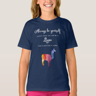 Camiseta Llama. Sea siempre usted mismo excepto… acuarela