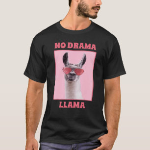 Camiseta Llama Sin Drama Divertida Genial Reina del Drama A