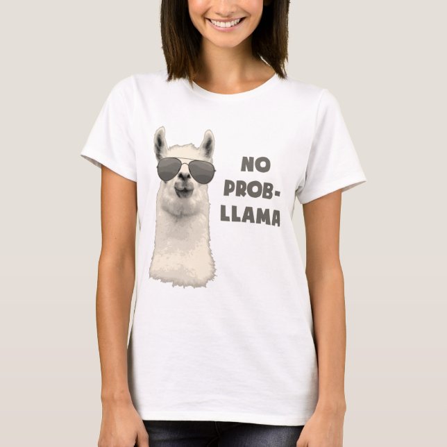 Camiseta Llama sin problema (Anverso)
