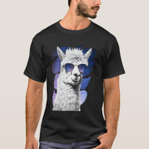 Camiseta Llama Space Glasses Alpacca Galaxy Sungafas Farm