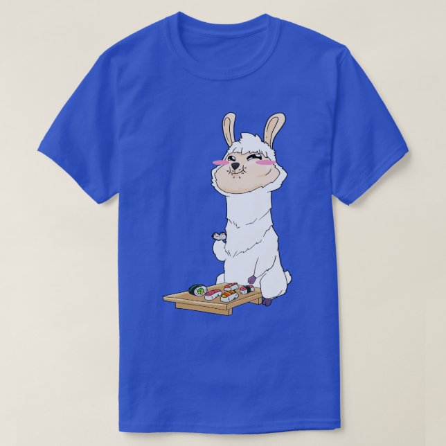 Camiseta Llama Sushi Kawaii (Diseño del anverso)