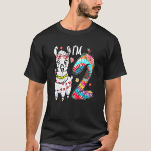 Camiseta Llama, tengo 2 años, Chica Tema 2.
