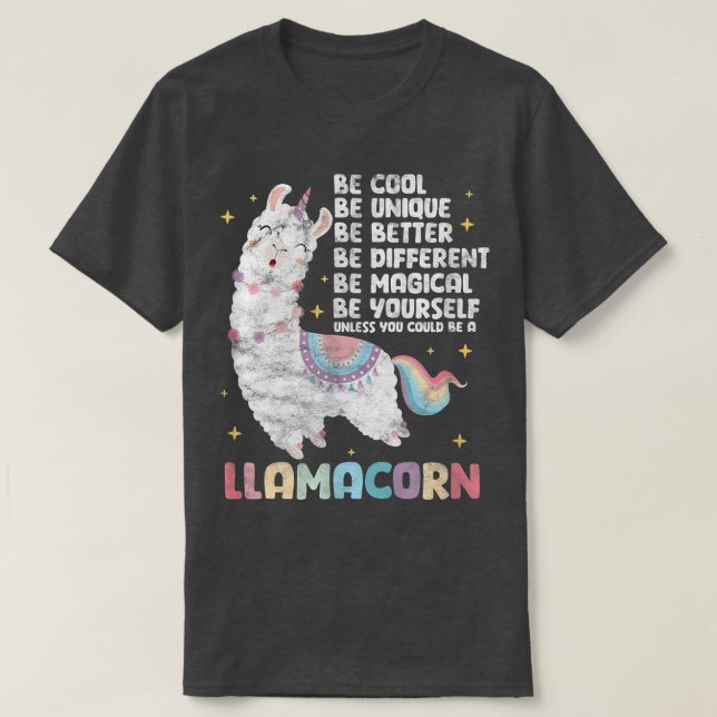 Camiseta Llama Unicorn Ser una Llamacorn perturbada  (Diseño del anverso)