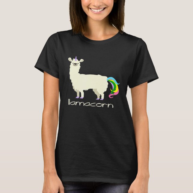 Camiseta Llama Unicornio por LLAMACORN Tee (Anverso)
