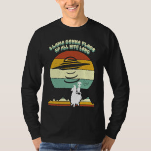 Camiseta Llama Va a Presumir Toda la Noche Divertido Alien