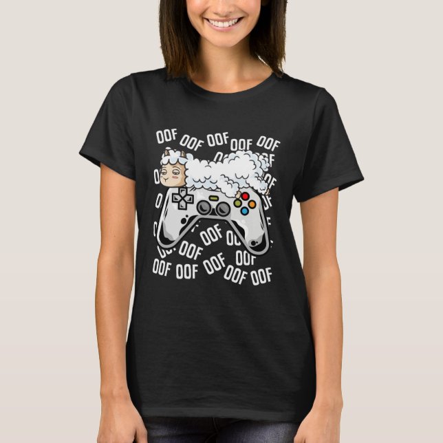 Camiseta Llama Video Game Noob Oof  Kids Boys Girls (Anverso)
