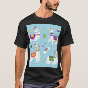 Camiseta Llama y cactus: conjunto de cosechas de cosecha