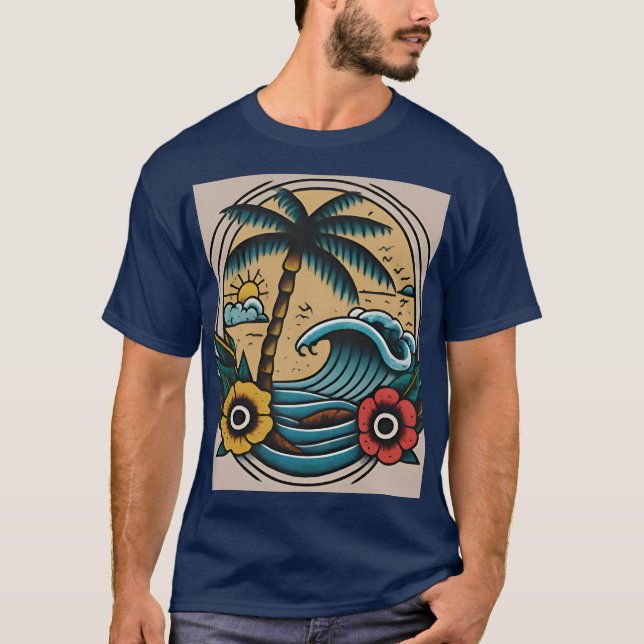 Camiseta Llamada a la isla: El paraíso de Sailor Jerry (Anverso)