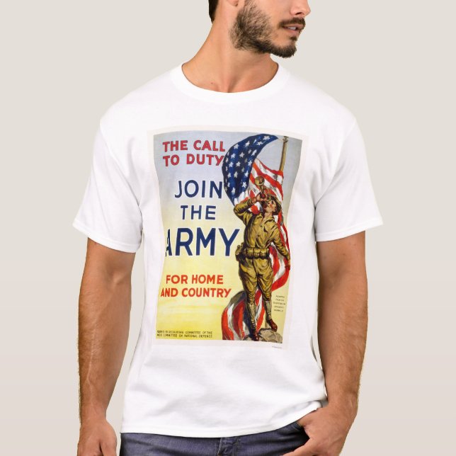 Camiseta Llamada al deber - únase a al ejército para el (Anverso)
