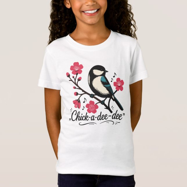 Camiseta Llamada de ave carbonero dee-dee-dee (Anverso)