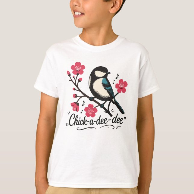 Camiseta Llamada de ave carbonero dee-dee-dee (Anverso)
