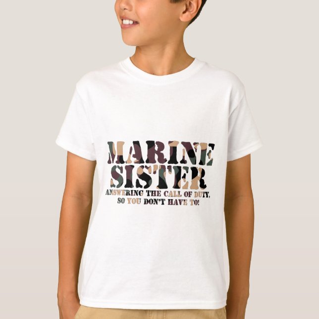 Camiseta Llamada de contestación de la hermana marina (Anverso)