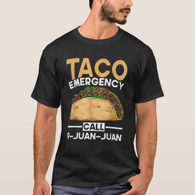 Camiseta Llamada de emergencia para tacaco de comida mexica (Anverso)