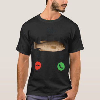 Camiseta Llamada de Fih Meme de Pez Divertido Entrante