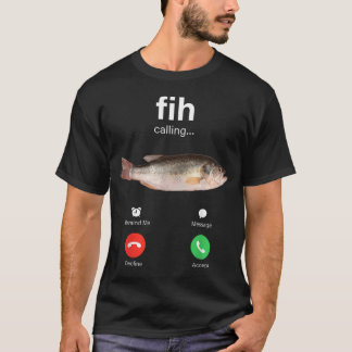 Camiseta Llamada de Fih Rechazar Aceptar Llamada de Teléfon