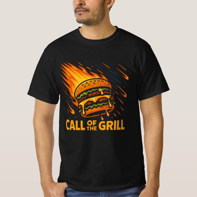 Camiseta Llamada De Hambre Asteroide Del Grill (Anverso)
