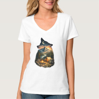 Camiseta Llamada de la aventura de camping salvaje