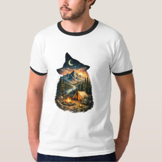 Camiseta Llamada de la Naturaleza-Aventura de Camping