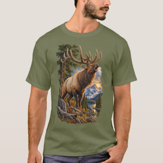Camiseta Llamada de la Naturaleza – Toro Alce Salvaje Vinta
