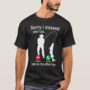 Camiseta Llamada de teléfono de pesca con línea de pesca P